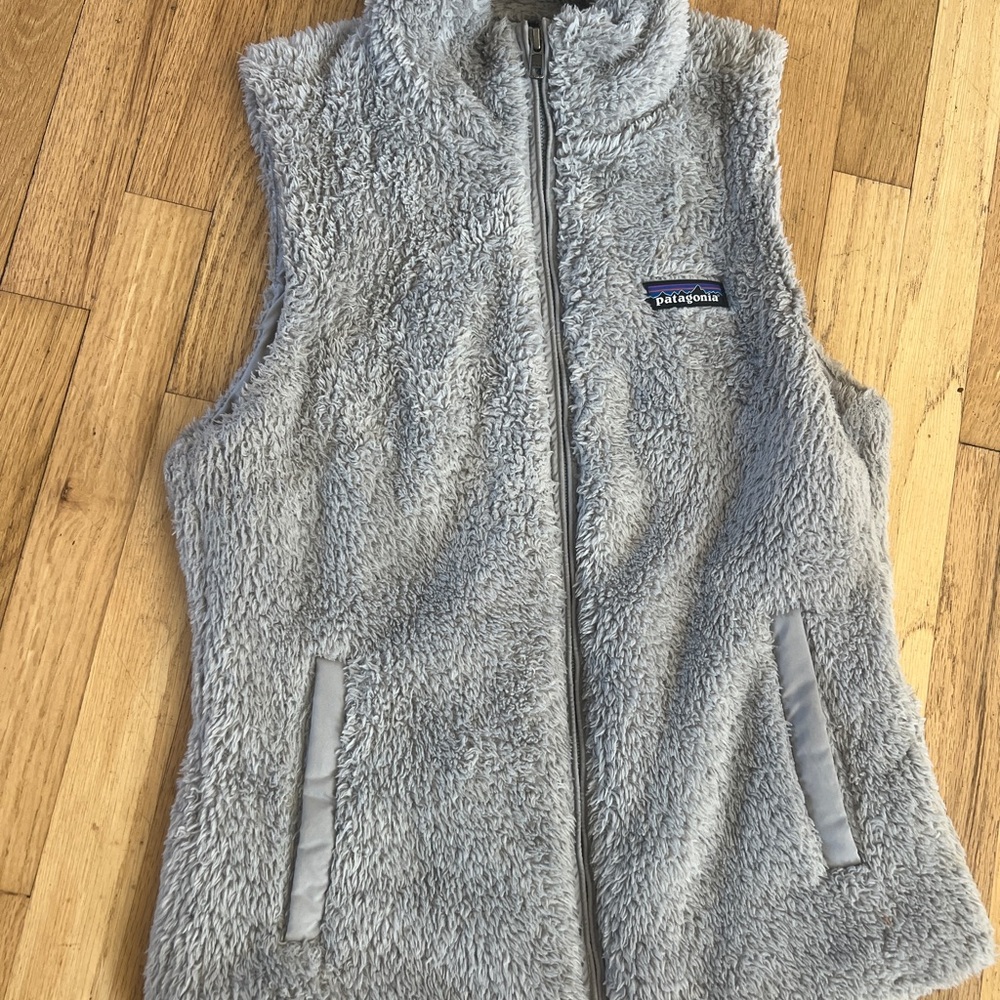 Patagonia Light Gray Sherpa Vest